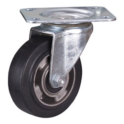 VARIOfit Lenkrolle Elastikvollgummi, schwarz, 160007