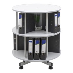 STIER Ordnerdrehsäule 2 Etagen für bis zu 48 Ordnern Ø 800mm x 850mm