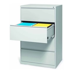 STIER Hängeregistraturschrank 4 Schubladen zweibahnig DIN A4 1330x840x620mm