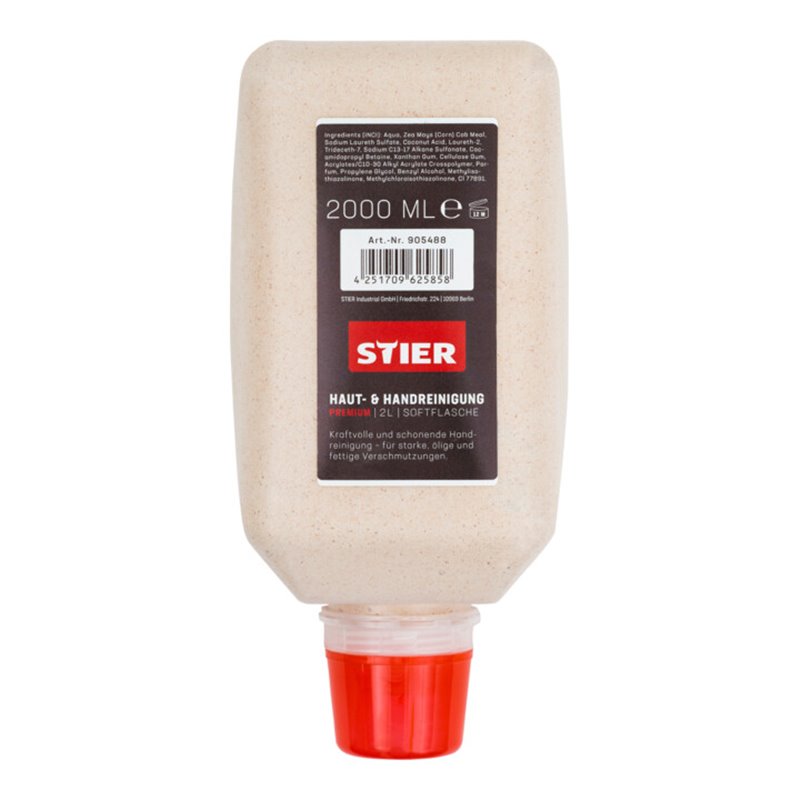 STIER Haut- und Handreinigung Premium 2l Softflasche für STIER Handreiniger Spender Set