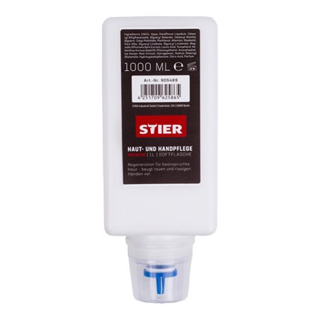 STIER Haut- und Handpflege Premium 1l Softflasche für STIER Handreiniger Spender Set
