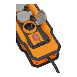 professionalLINE Steckdosenblock BA 8100 IP54 8m H07RN-F 3G1,5 mit Kabelaufnahme, mit Befestigungspunkten zum Hängen oder Montie