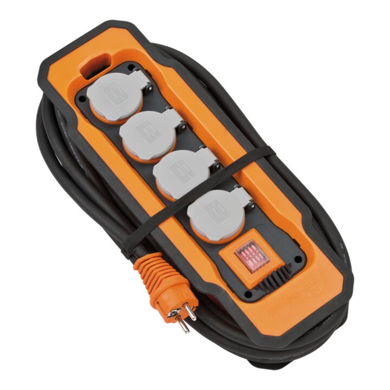 professionalLINE Steckdosenblock BA 5200 IP54 5m H07RN-F 3G2,5 mit Kabelaufnahme, mit Befestigungspunkten zum Hängen oder Montie