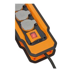 professionalLINE Steckdosenblock BA 5200 IP54 5m H07RN-F 3G2,5 mit Kabelaufnahme, mit Befestigungspunkten zum Hängen oder Montie