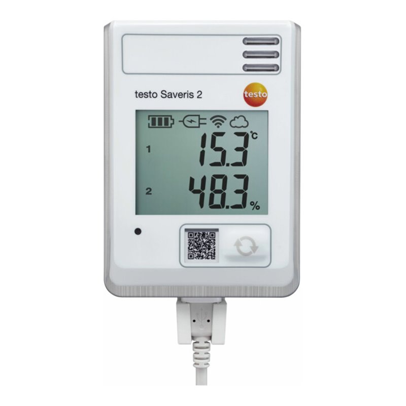 Testo Saveris 2-H1 Funk-Datenlogger, integrierte Temperatur- und Feuchtefühler