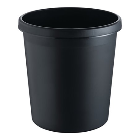 Papierkorb 18l H331xØ315mm m.Griffrand Ku.schwarz