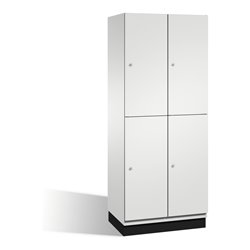 C+P Doppelstockspind Cambio auf Sockel 4 Fächer Front Lichtgrau Korpus Lichtgrau