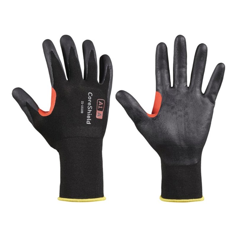 Schnittschutzhandschuhe CoreShield 18G A1/A Gr.8 schwarz EN 388 PSA II 10 PA