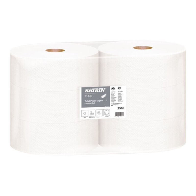 Toilettenpapier Katrin Plus Gigant L 2 2-lagig 6 RL a 2000 Blatt12000 Bl.KATRIN