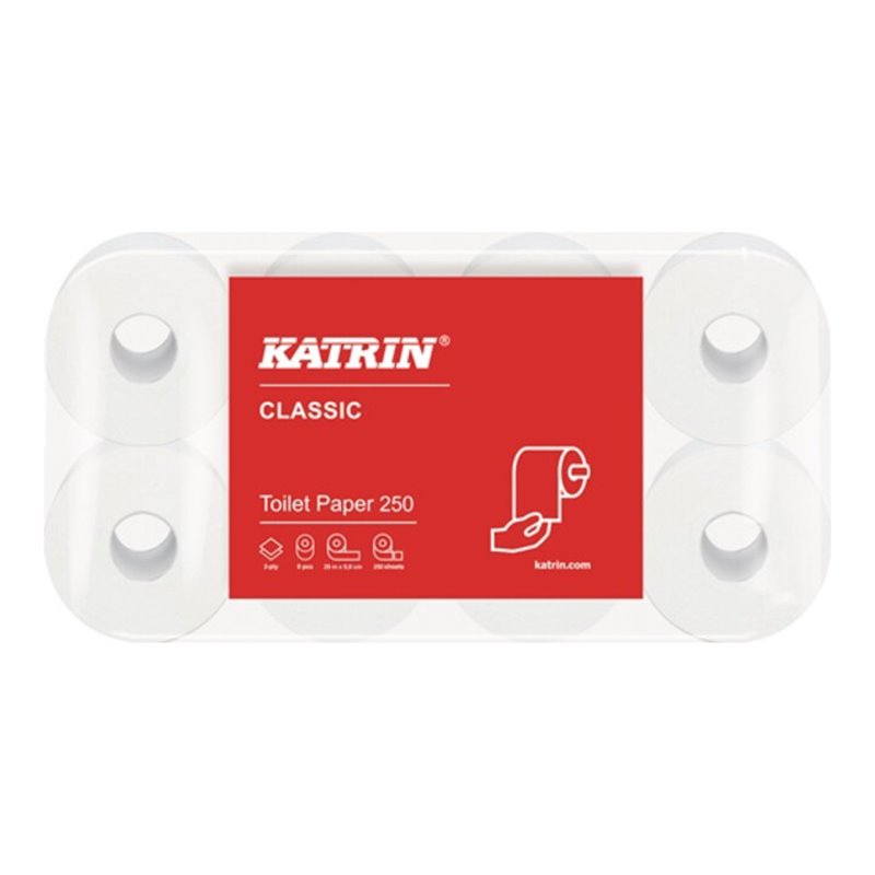 Toilettenpapier Katrin Classic 250 2-lagig 64 RL a 250 Blatt 16000 Bl.KATRIN