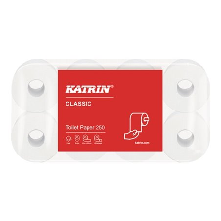 Toilettenpapier Katrin Classic 250 2-lagig 64 RL a 250 Blatt 16000 Bl.KATRIN