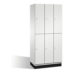 C+P Doppelstockspind Cambio auf Sockel 6 Fächer Front Lichtgrau Korpus Lichtgrau