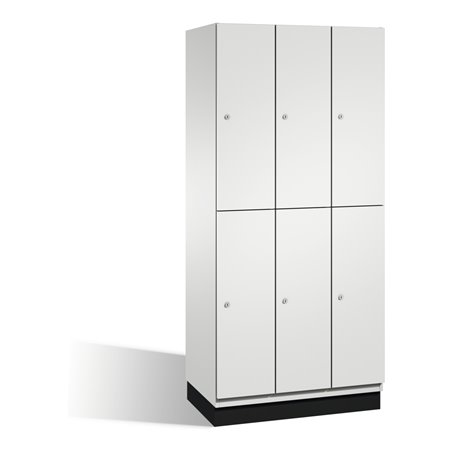 C+P Doppelstockspind Cambio auf Sockel 6 Fächer Front Lichtgrau Korpus Lichtgrau