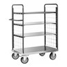 Rocholz Etagenwagen 600 kg 1200x800 mit 4 Ladeflächen mit 2 verzinkte Stirngitter