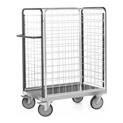 Rocholz Paketwagen 600 kg 1200x800 mit 4 Gitterwänden