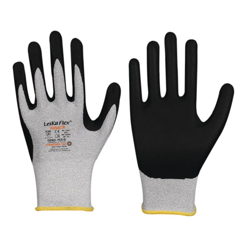 Handschuhe LeikaFlex® Touch 1464 Gr.9 grau/schwarz EN 388 PSA II 12