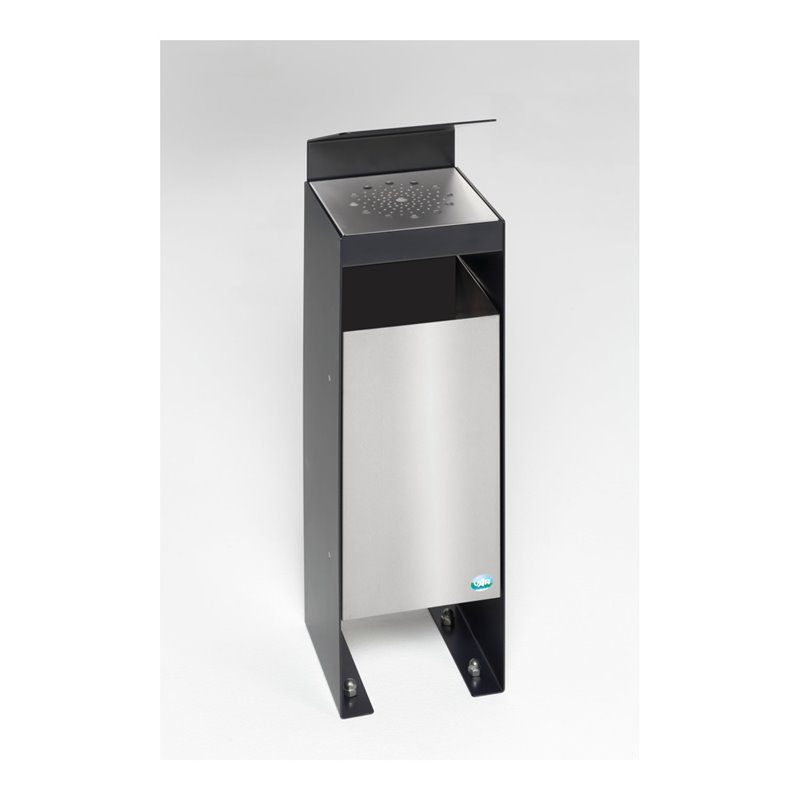 VAR Abfallsammler Q 25 mit Dach schwarzgrau