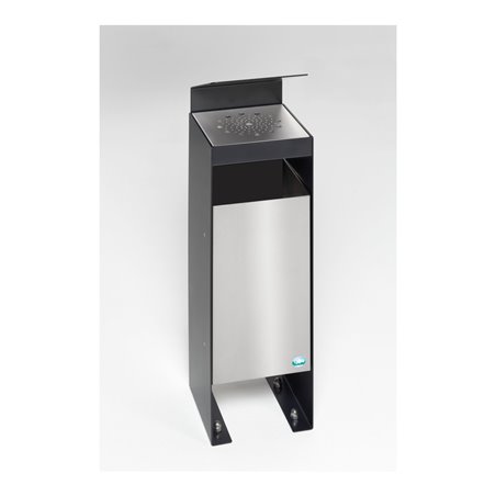 VAR Abfallsammler Q 25 mit Dach schwarzgrau