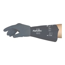 Chemiehandschuhe AlphaTec 53-001 Gr.11 grau/schwarz EN 388,EN 374,EN 407 6 PA