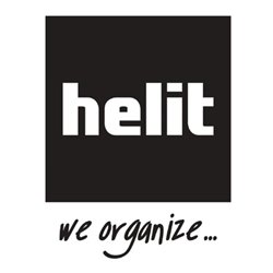 Abfallbehälter H700xØ403mm 45l schwarz HELIT