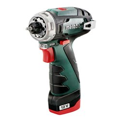 Metabo Akku-Bohrschrauber PowerMaxx BS Mobile Werkstatt Mobile Werkstatt Kunststoffkoffer 12V 2x2Ah Li-Power + LC 40