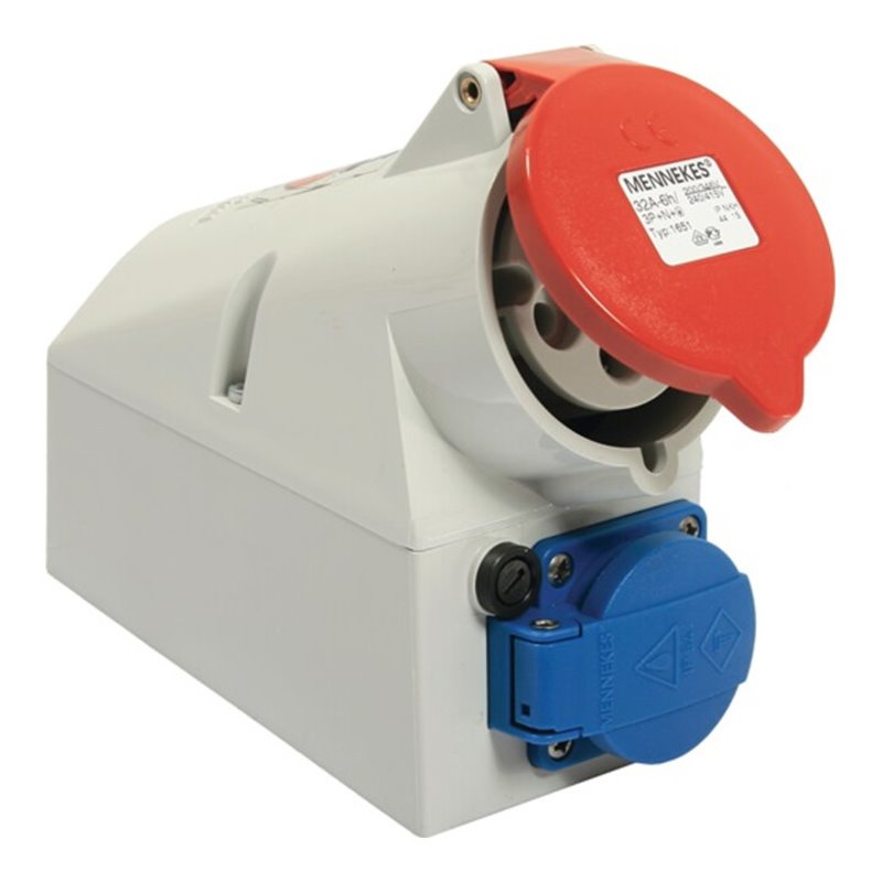 CEE-Wanddose 32 A 400 V Steckerst.6 h IP44 AS-SCHWABE