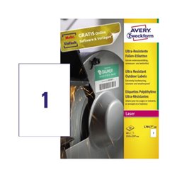 Avery Zweckform Etikett L7917-40 210x297mm ws 40 St./Pack.