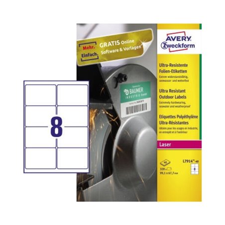 Avery Zweckform Etikett L7914-40 99,1,x67,7mm ws 320 St./Pack.