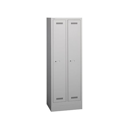 Bisley Spind MonoBloc ML06D1645 2Abteile einstöckig lichtgrau