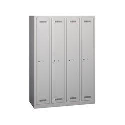 Bisley Spind MonoBloc ML11Q1645 4Abteile einstöckig lichtgrau