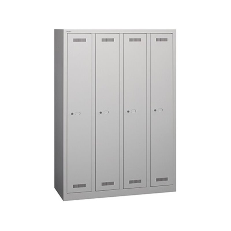 Bisley Spind MonoBloc ML11Q1645 4Abteile einstöckig lichtgrau