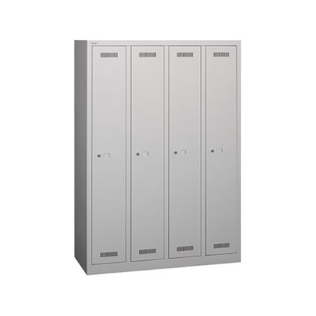 Bisley Spind MonoBloc ML11Q1645 4Abteile einstöckig lichtgrau