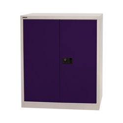 Bisley Flügeltürenschrank Office E402A01G505 1Boden l.gr/o.bl