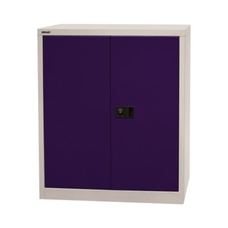 Bisley Flügeltürenschrank Office E402A01G505 1Boden l.gr/o.bl