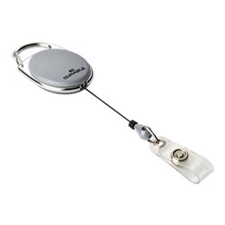 Ausweishalter m.Druckknopfschlaufe Band-L.800mm grau DURABLE