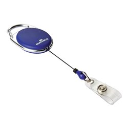 Ausweishalter m.Druckknopfschlaufe Band-L.800mm blau DURABLE