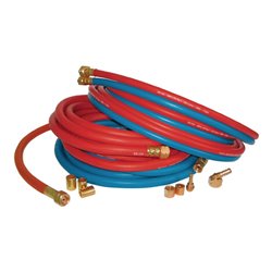 Zwillingsautogenschlauchleit.ID9x6mm Wand 3,5x5mm IG1/4Zoll RH/IG 3/8Zoll LH L5m