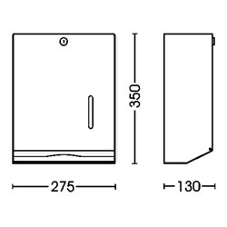 CWS Universal-Handtuchspender 750 mit Zylinderschloss Edelstahl
