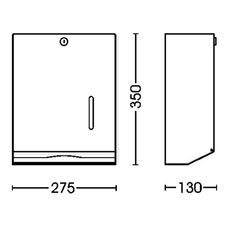 CWS Universal-Handtuchspender 750 mit Zylinderschloss Edelstahl
