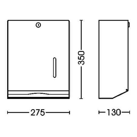 CWS Universal-Handtuchspender 750 mit Zylinderschloss Edelstahl