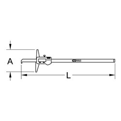 KS Tools Digital-Tiefenmessschieber