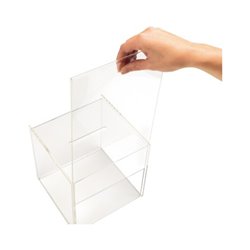 Deflecto Spendenbox 66001 211x213x381mm glasklar