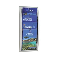 Paperflow Prospekthalter Quick Blick 4061.35 4Fächer aluminium