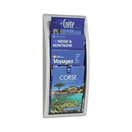 Paperflow Prospekthalter Quick Blick 4061.35 4Fächer aluminium