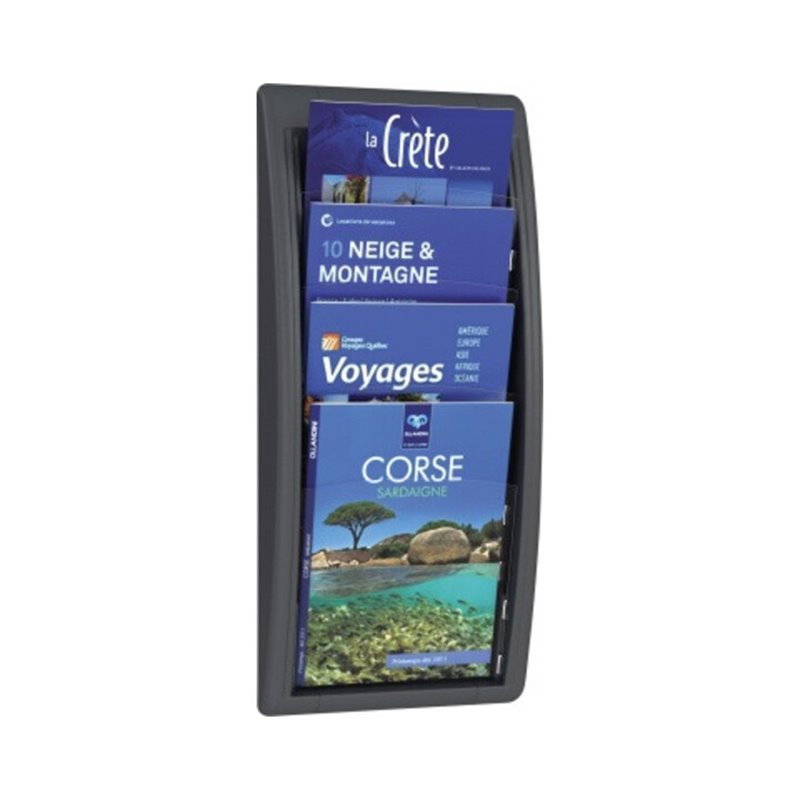 Paperflow Prospekthalter Quick Blick 4061.11 4Fächer anthrazit