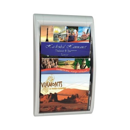 Paperflow Prospekthalter 4060.35 DIN A4 quer 4Fächer aluminium