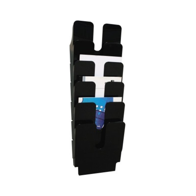 Durable Prospekthalter FLEXIPLUS 1700008061 A4 6Fächer sw