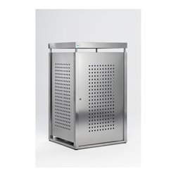 VAR Müllbehälterschrank, Edelstahl, für Mülltonne Edelstahl Edelstahl