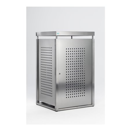 VAR Müllbehälterschrank, Edelstahl, für Mülltonne Edelstahl Edelstahl