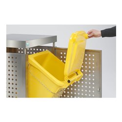 VAR Müllbehälterschrank, Edelstahl, für Mülltonne Edelstahl Edelstahl